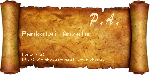 Pankotai Anzelm névjegykártya